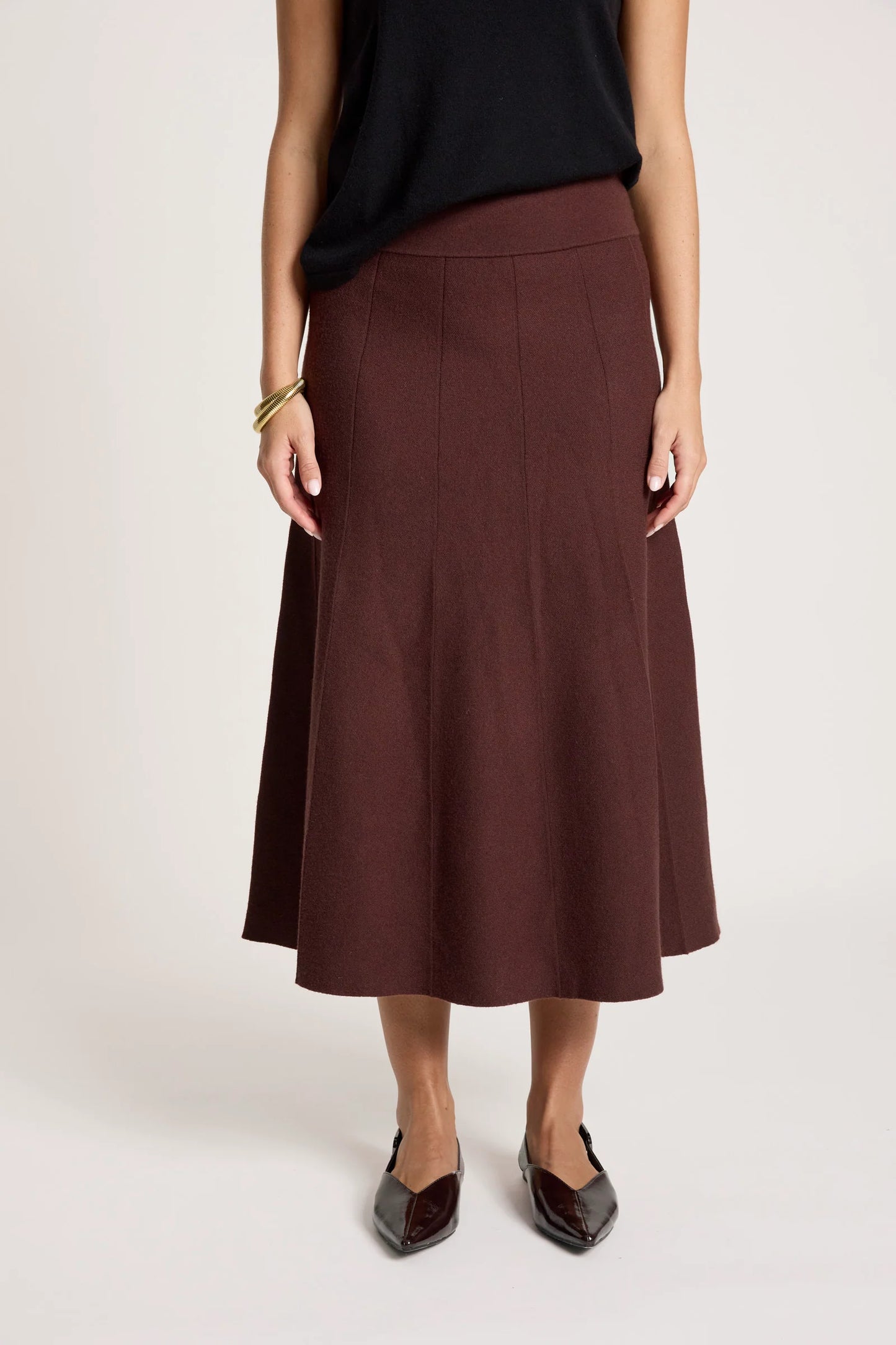 EB+IVE - Zala Knit Skirt - Mahogany