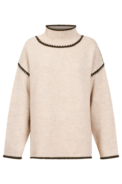 EB+IVE - Orin Jumper - Dune/Olive