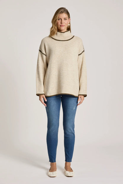 EB+IVE - Orin Jumper - Dune/Olive