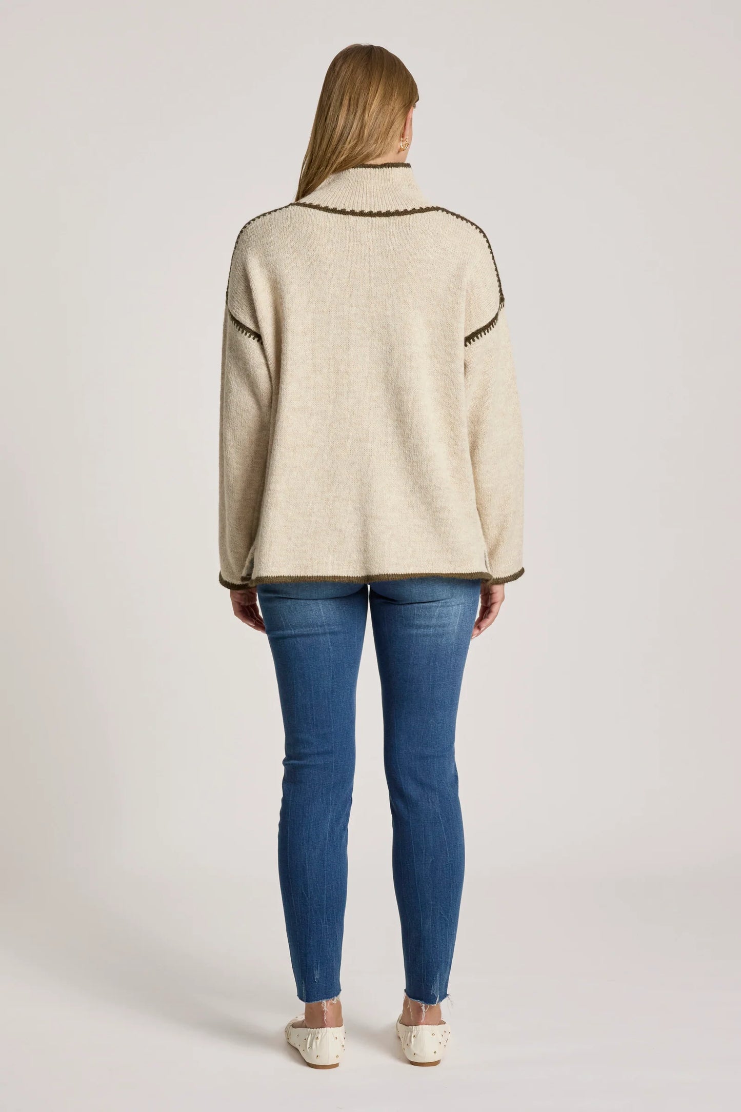 EB+IVE - Orin Jumper - Dune/Olive