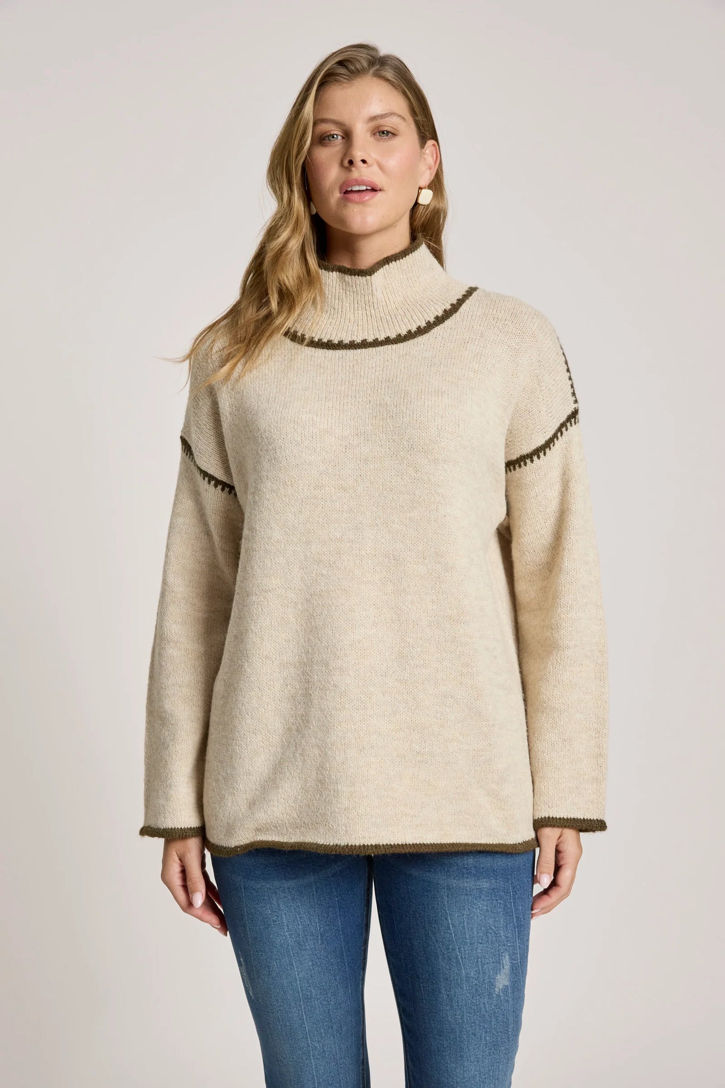 EB+IVE - Orin Jumper - Dune/Olive