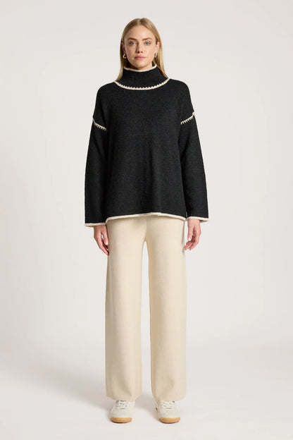 EB+IVE - Orin Jumper - Black/Dune