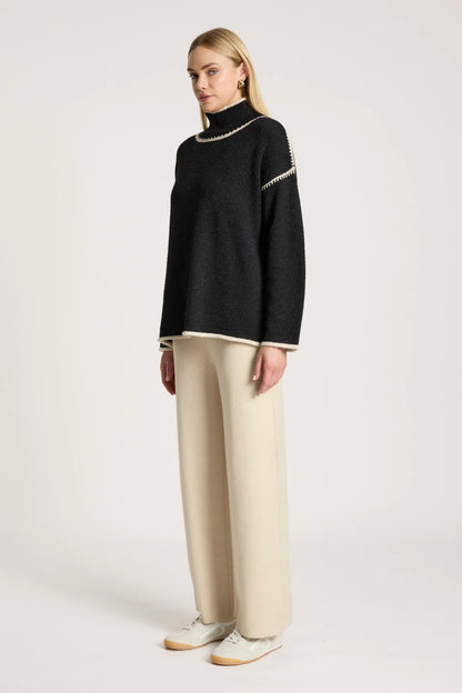 EB+IVE - Orin Jumper - Black/Dune