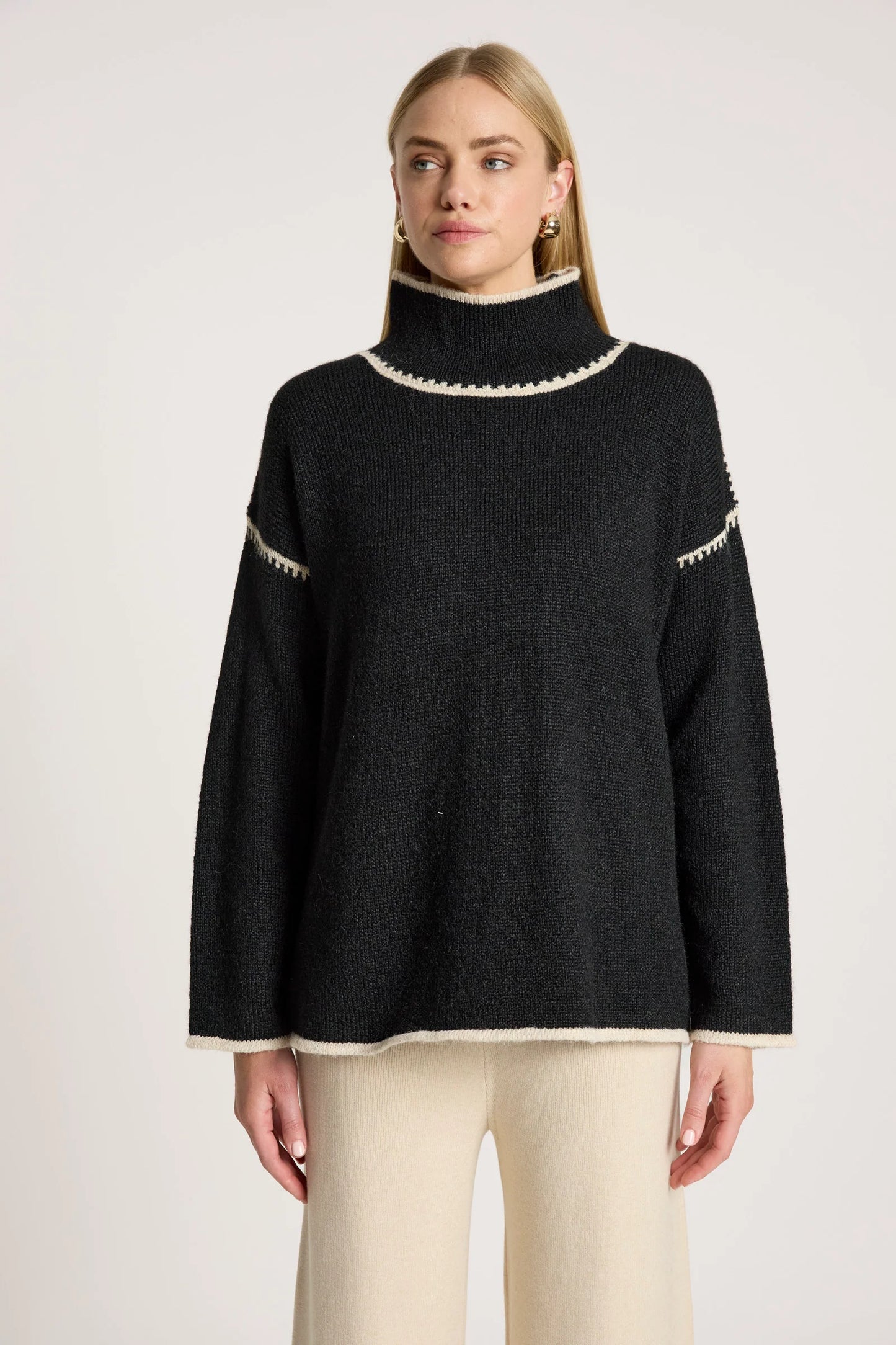 EB+IVE - Orin Jumper - Black/Dune