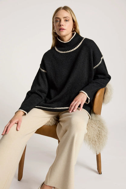 EB+IVE - Orin Jumper - Black/Dune