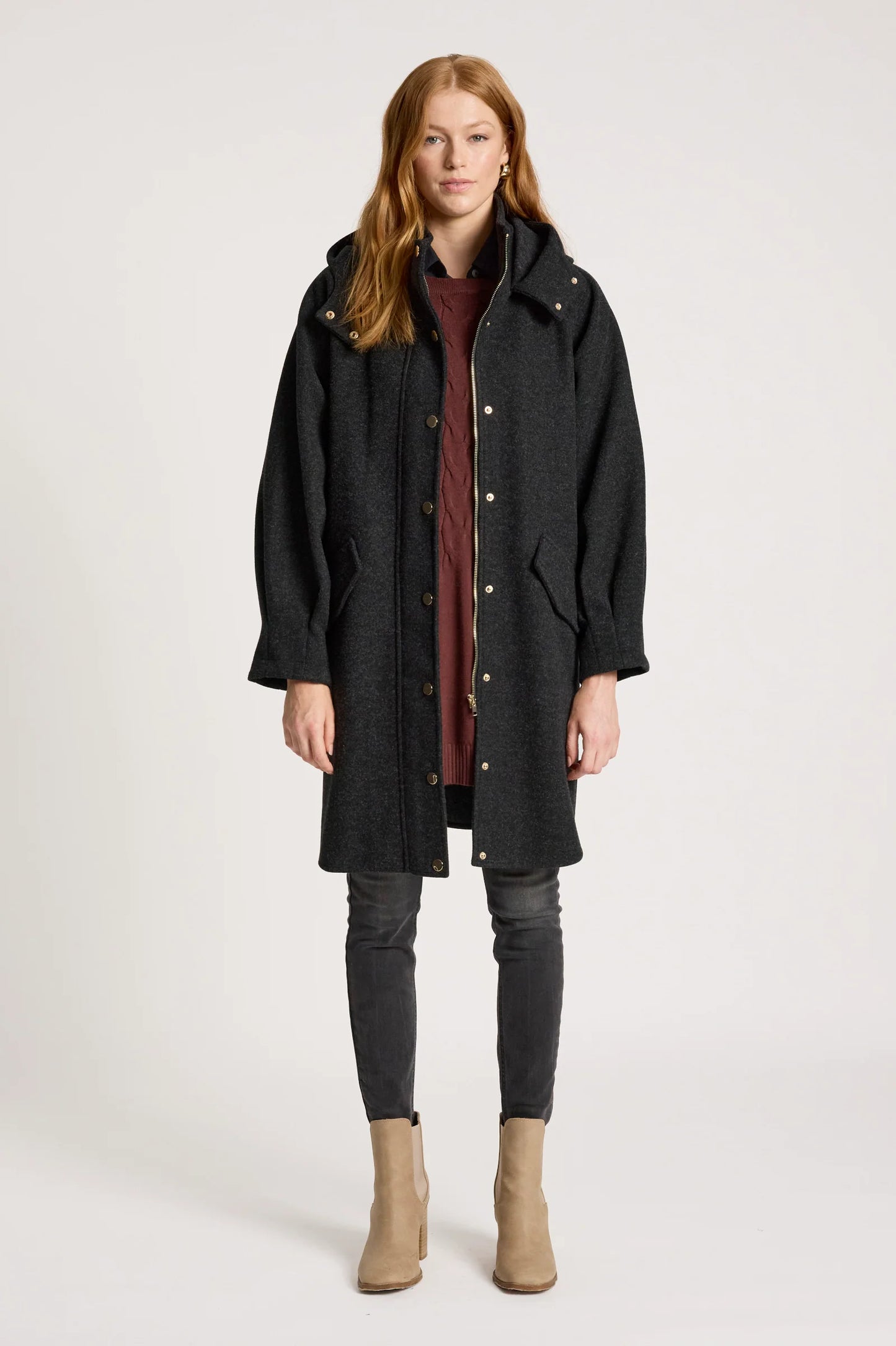 EB+IVE - Sable Hood Jacket - Char
