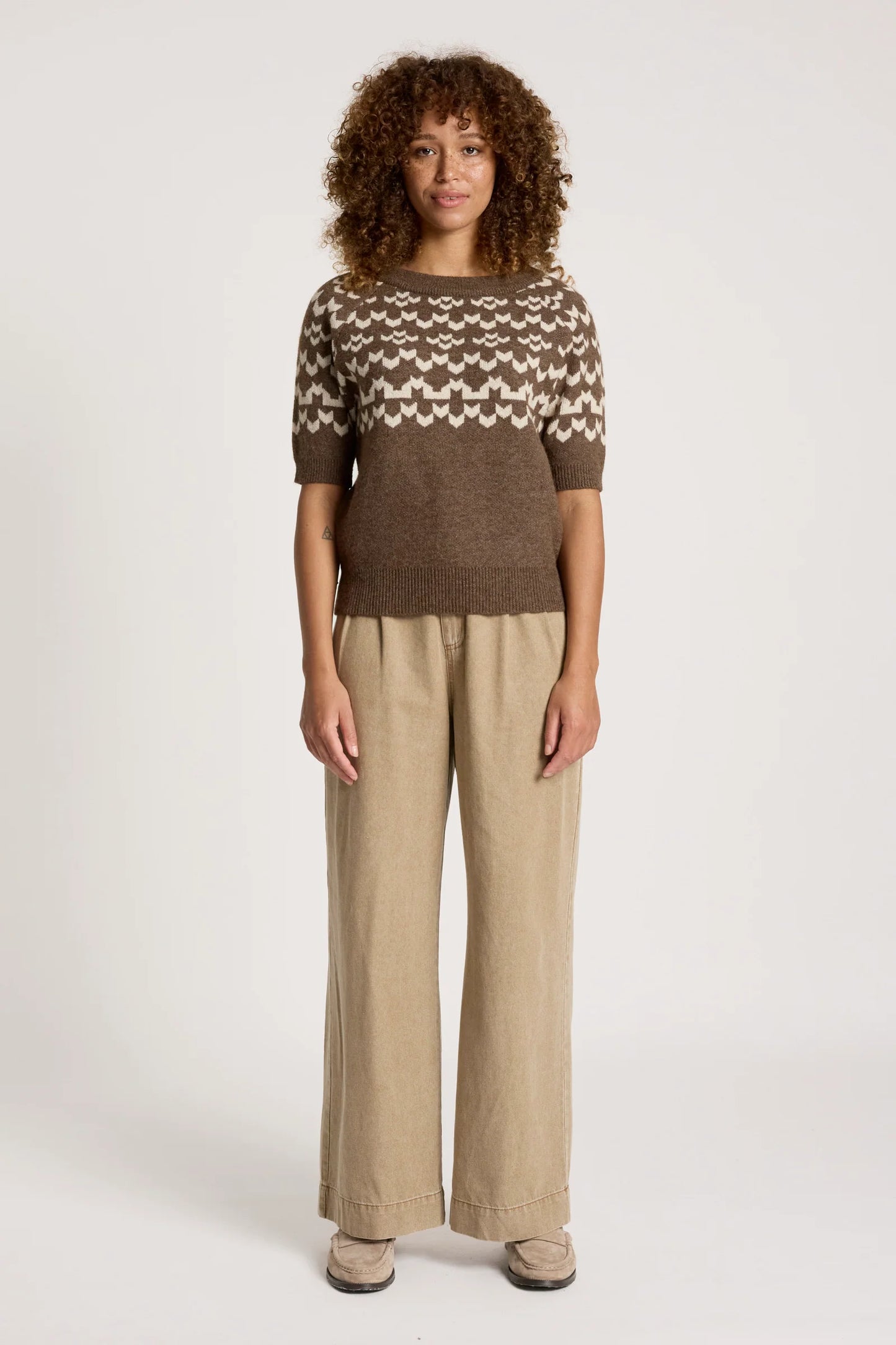 EB+IVE - Maasai Knit Top - Cocoa/Dune