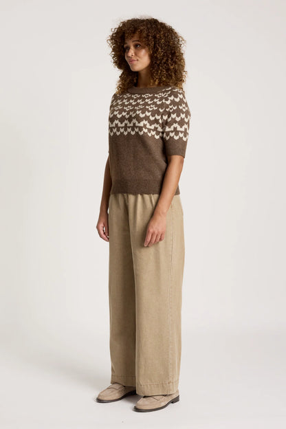 EB+IVE - Maasai Knit Top - Cocoa/Dune