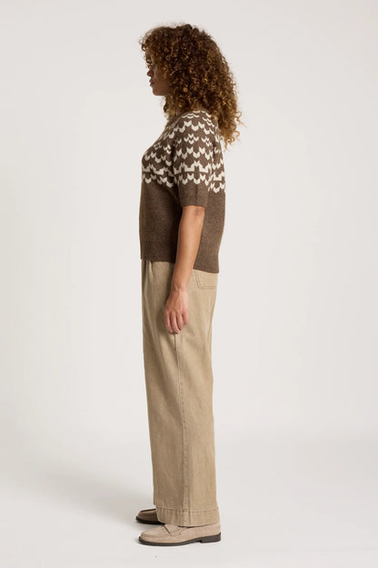 EB+IVE - Maasai Knit Top - Cocoa/Dune