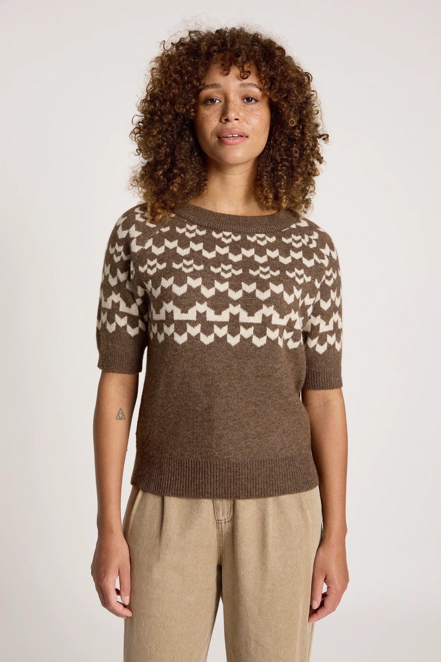 EB+IVE - Maasai Knit Top - Cocoa/Dune