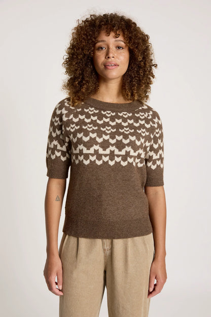 EB+IVE - Maasai Knit Top - Cocoa/Dune