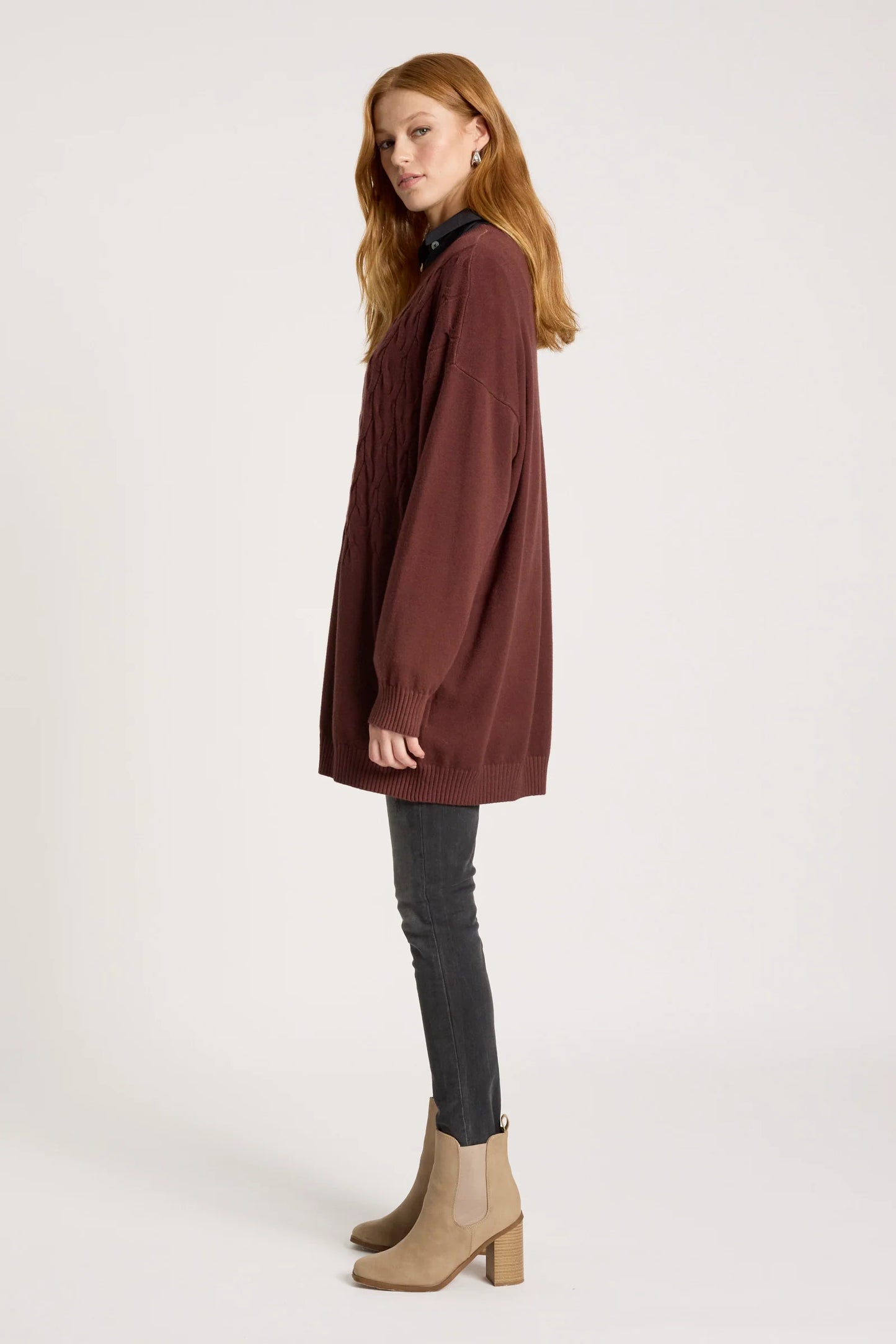 EB+IVE - Samira Relaxed Knit - Mahogany