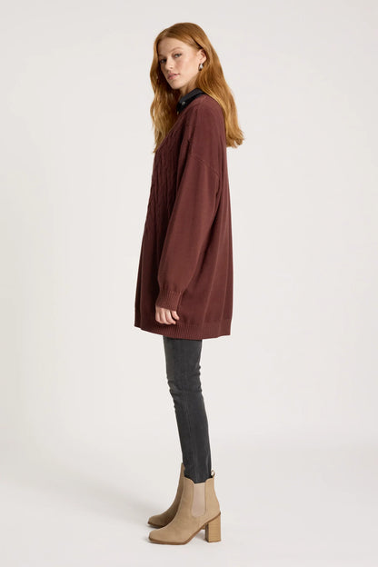 EB+IVE - Samira Relaxed Knit - Mahogany