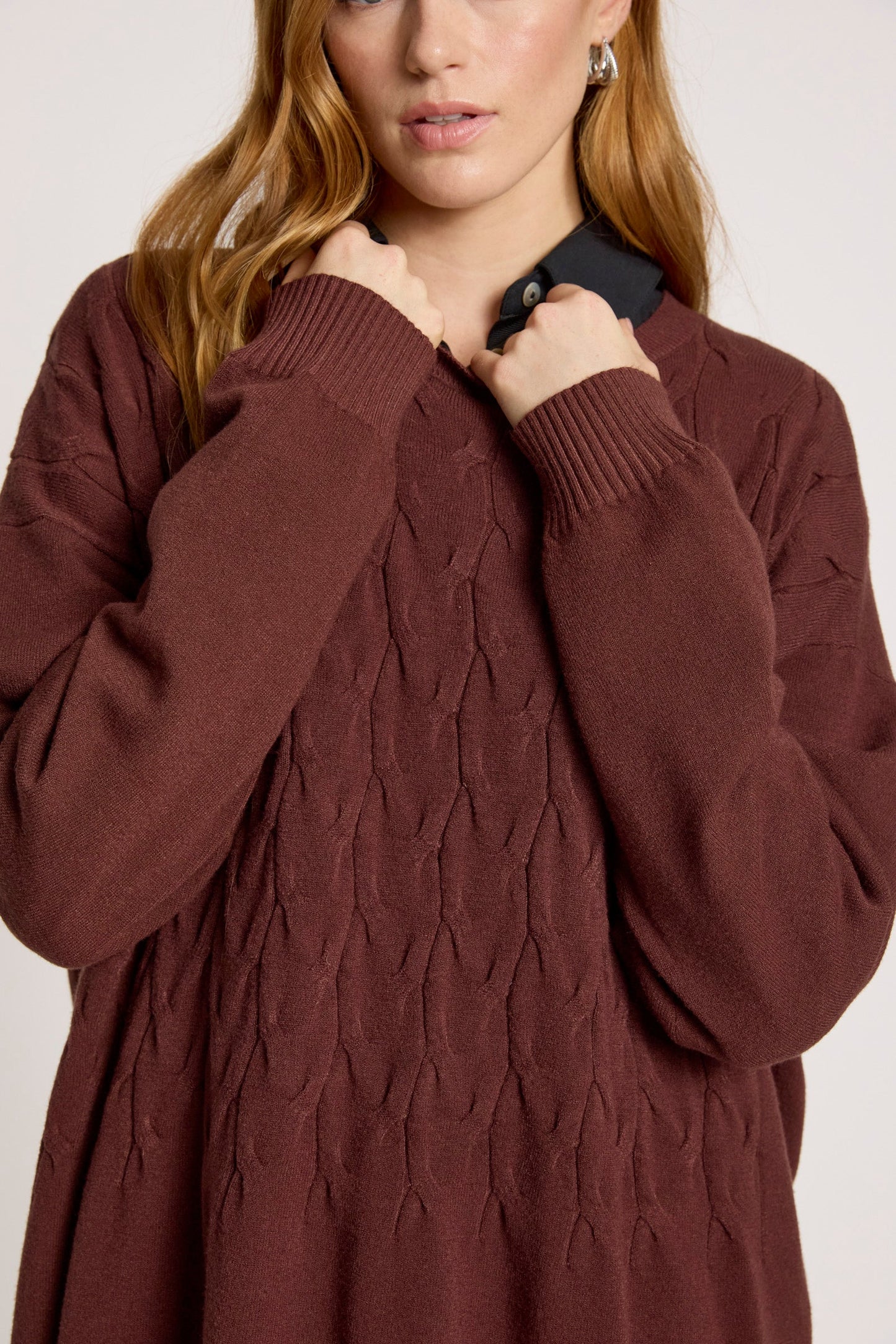 EB+IVE - Samira Relaxed Knit - Mahogany