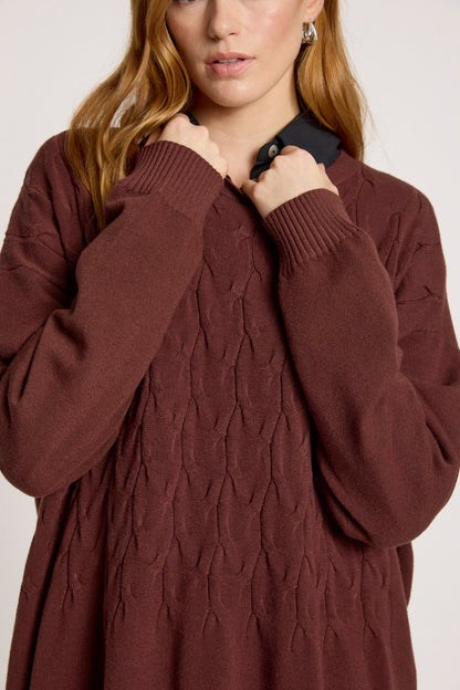 EB+IVE - Samira Relaxed Knit - Mahogany