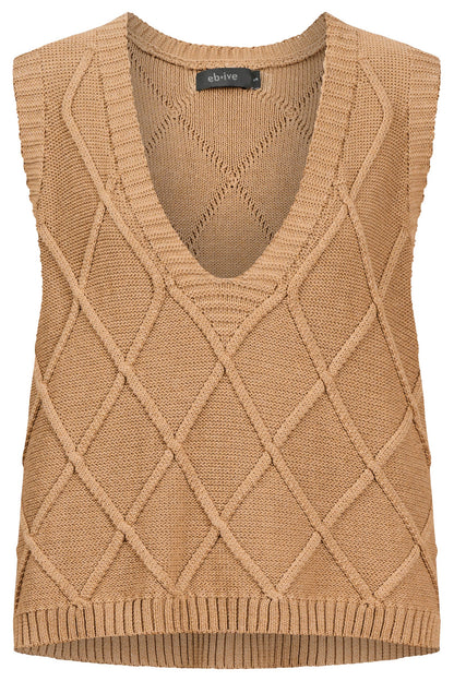 EB+IVE - Liora Knit Vest - Mocha