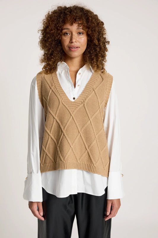 EB+IVE - Liora Knit Vest - Mocha