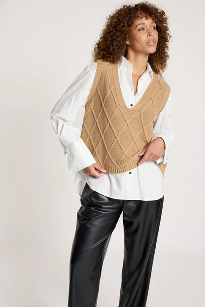EB+IVE - Liora Knit Vest - Mocha
