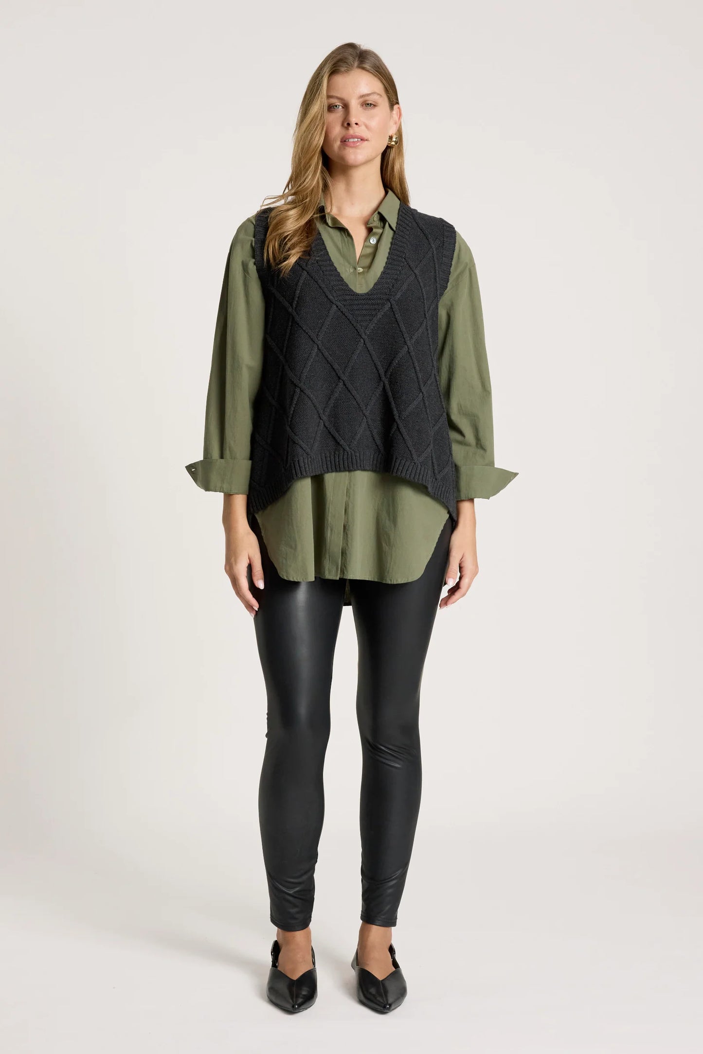 EB+IVE - Liora Knit Vest - Char