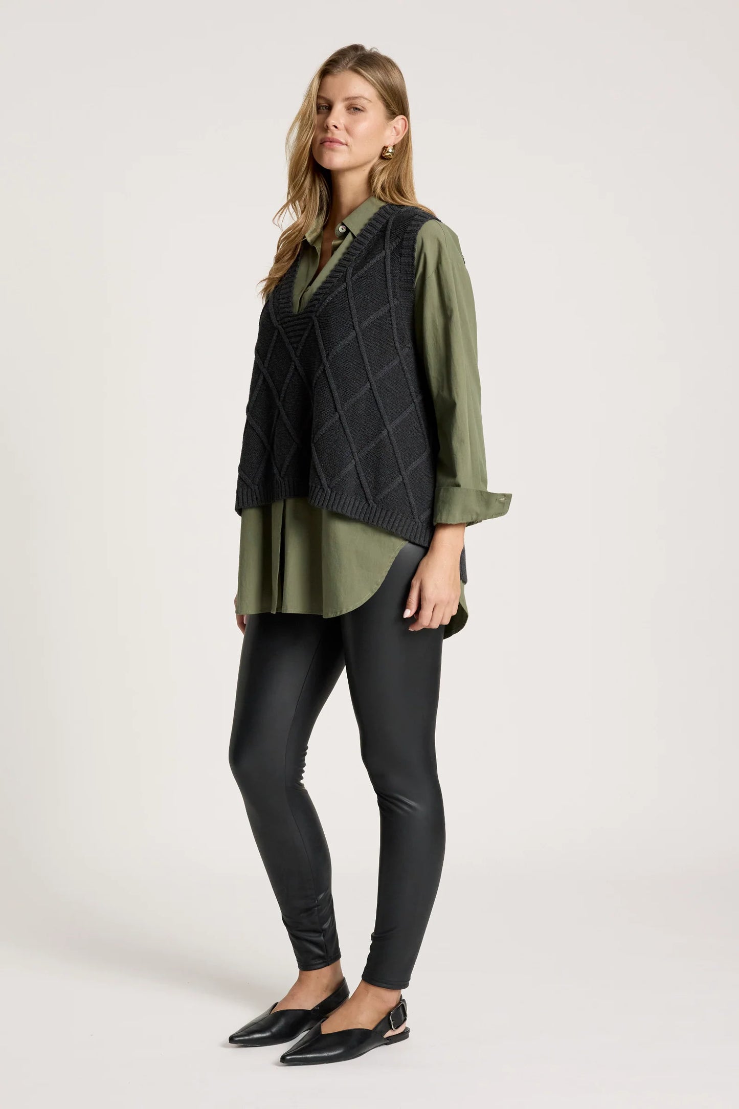 EB+IVE - Liora Knit Vest - Char