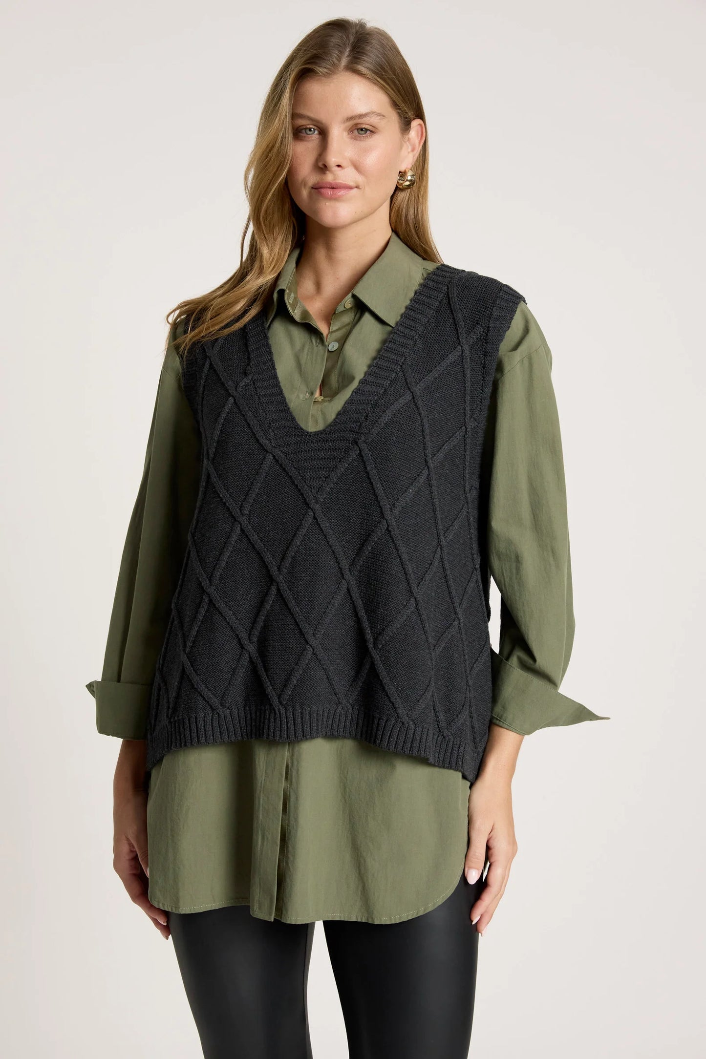EB+IVE - Liora Knit Vest - Char