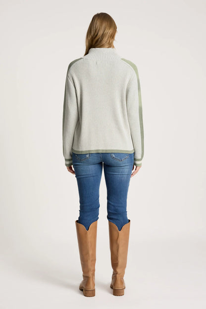 EB+IVE - Liora Zip Jumper - Bisque/Sage