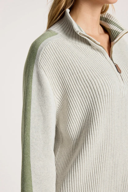 EB+IVE - Liora Zip Jumper - Bisque/Sage