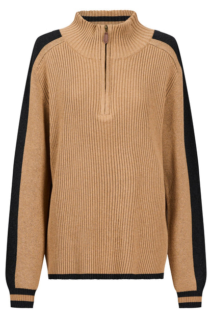 EB+IVE - Liora Zip Jumper - Mocha/Char