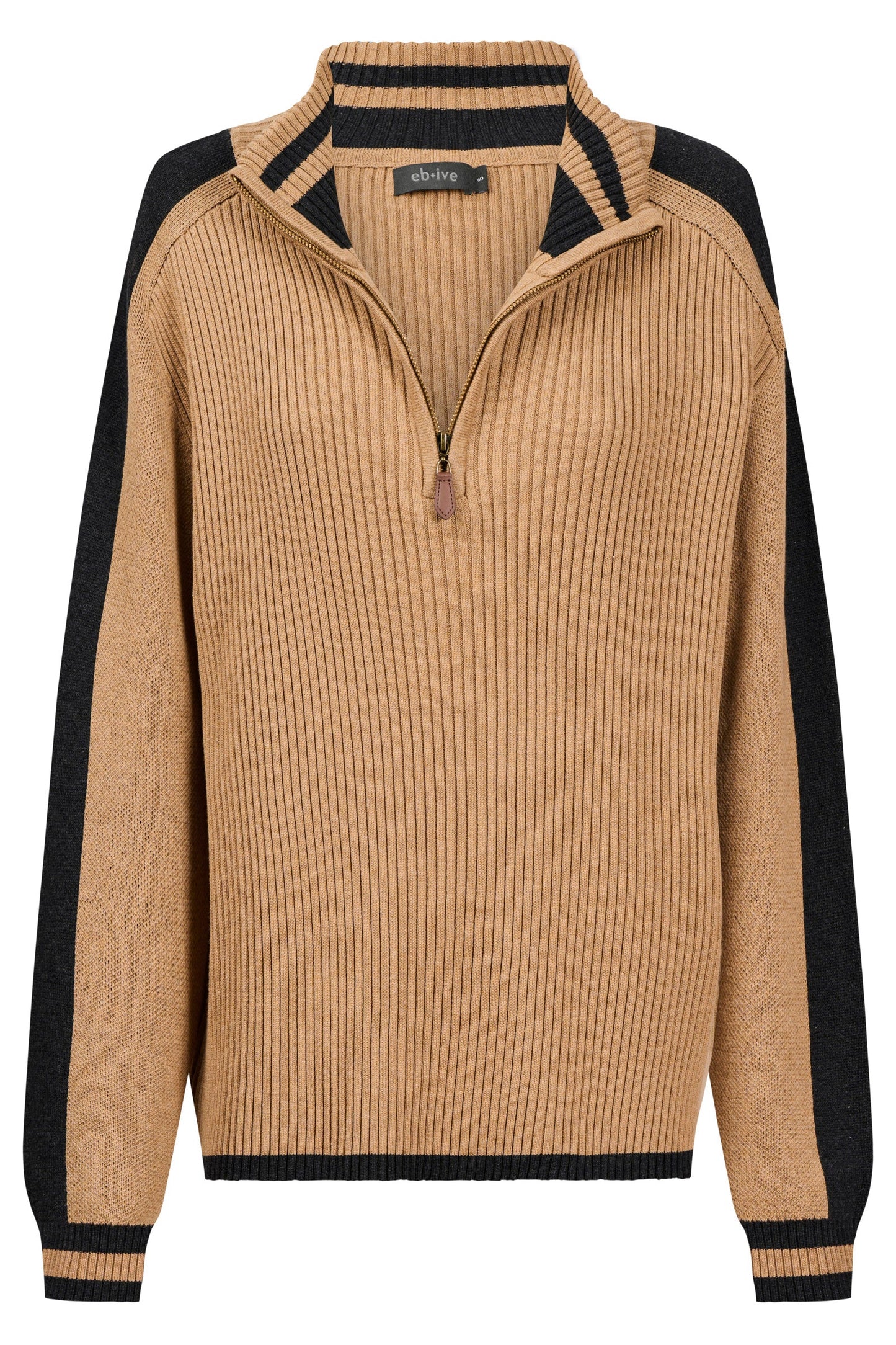 EB+IVE - Liora Zip Jumper - Mocha/Char