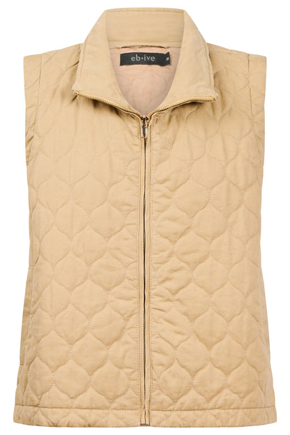 EB+IVE - Sansi Quilted Crop Vest - Dune