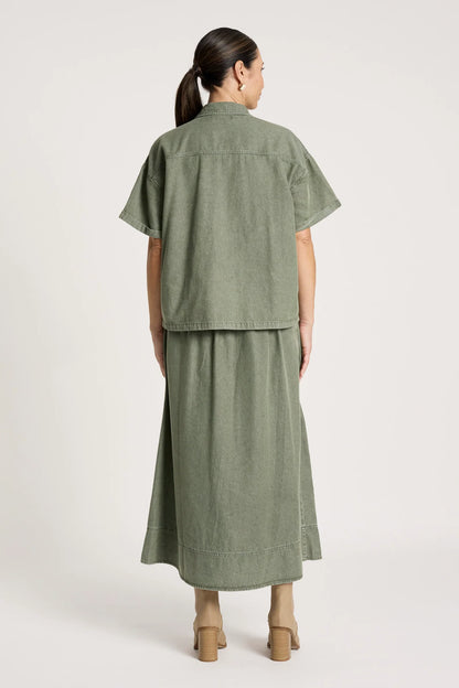 EB+IVE - Bodhi Denim Shirt - Olive