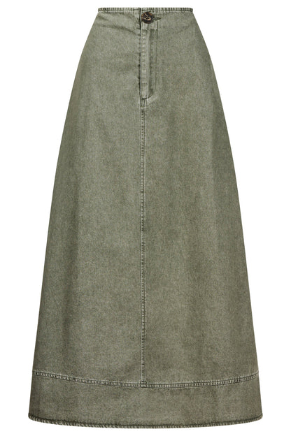 EB+IVE - Bodhi Denim Skirt - Olive