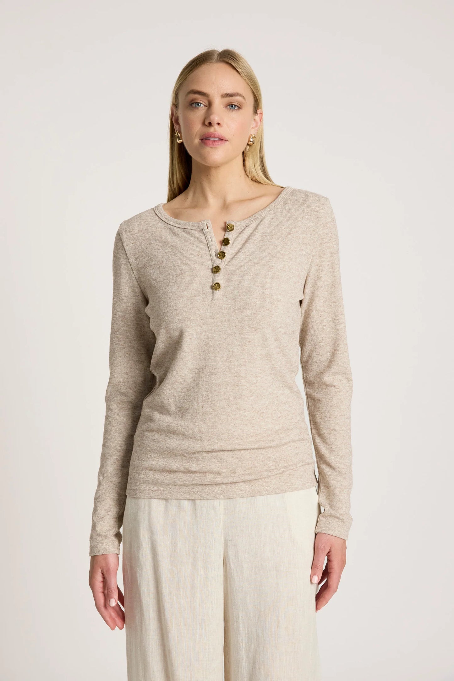 EB+IVE - Rumi Long Sleeve Top - Bisque