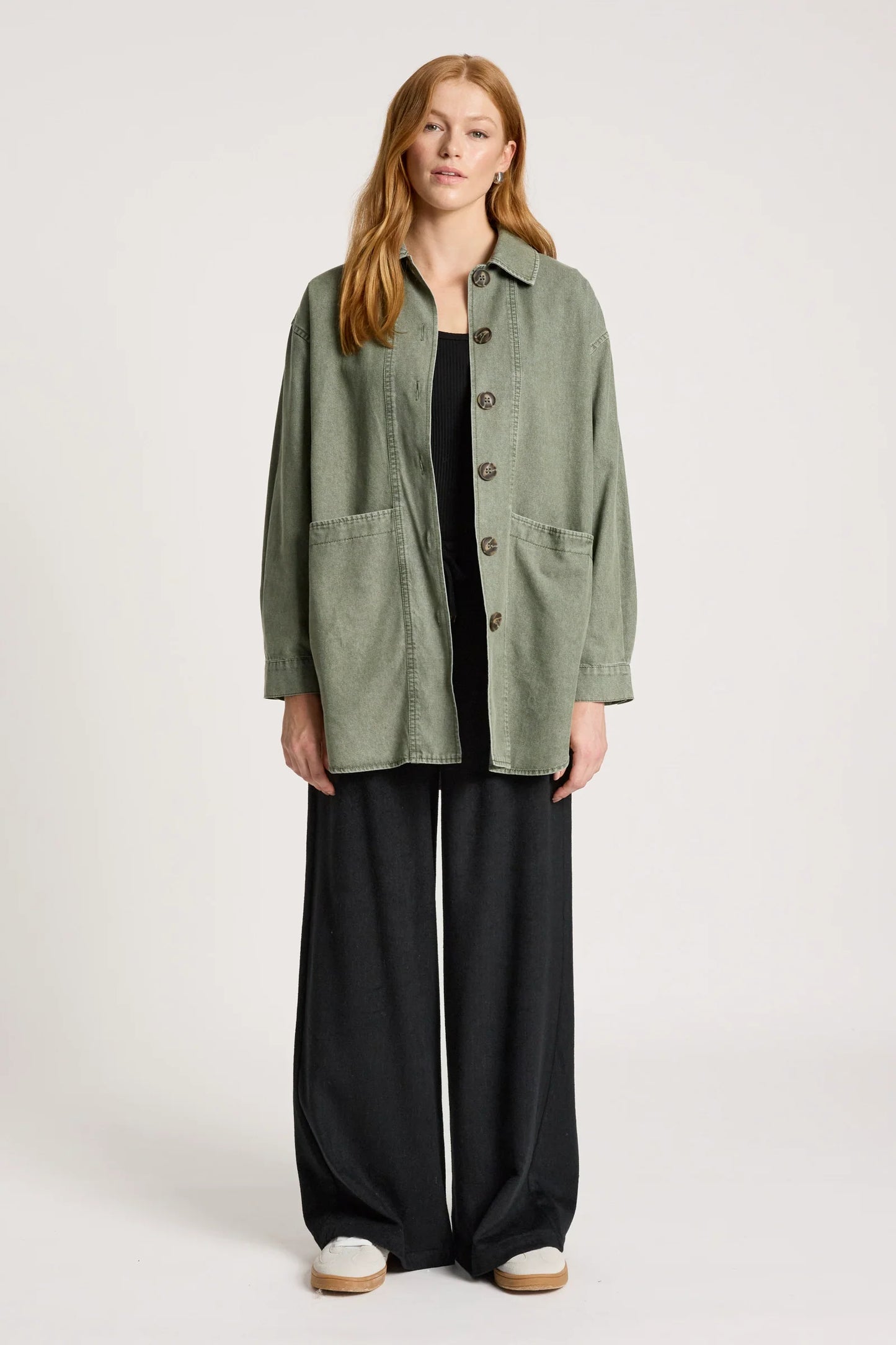 EB+IVE - Bodhi Denim Jacket - Olive