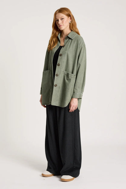 EB+IVE - Bodhi Denim Jacket - Olive