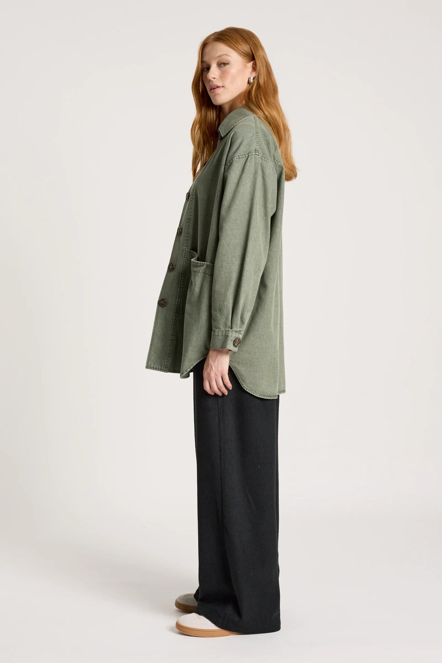 EB+IVE - Bodhi Denim Jacket - Olive