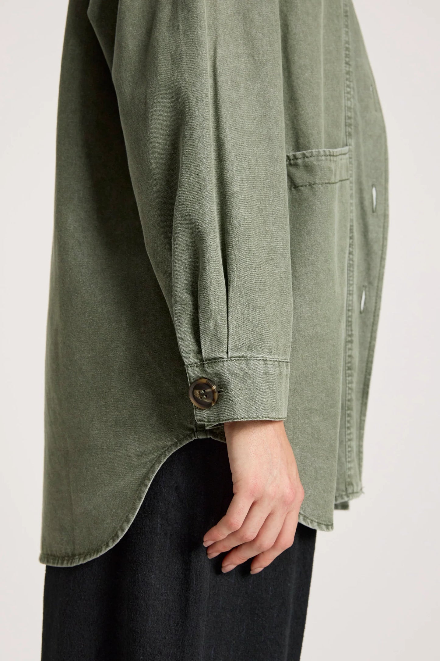 EB+IVE - Bodhi Denim Jacket - Olive