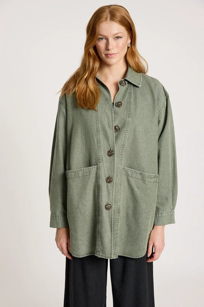 EB+IVE - Bodhi Denim Jacket - Olive