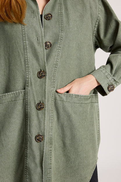 EB+IVE - Bodhi Denim Jacket - Olive