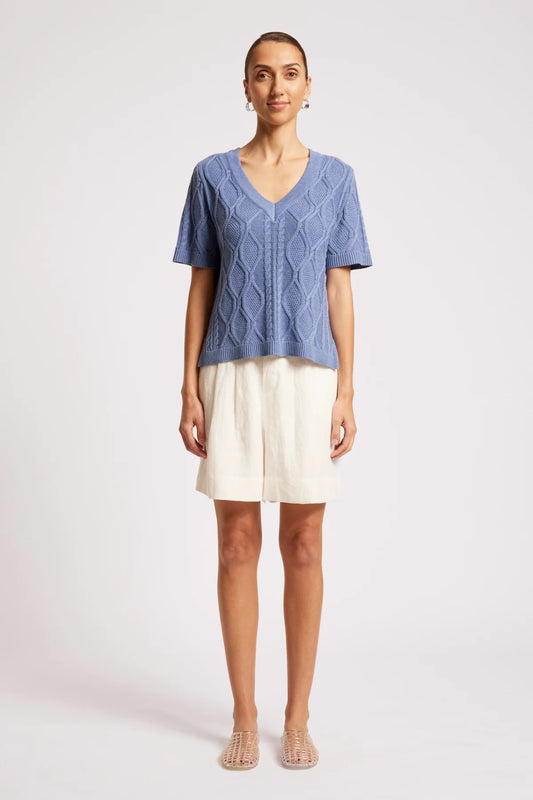 EB+IVE - Casa Cable V Knit - Marine