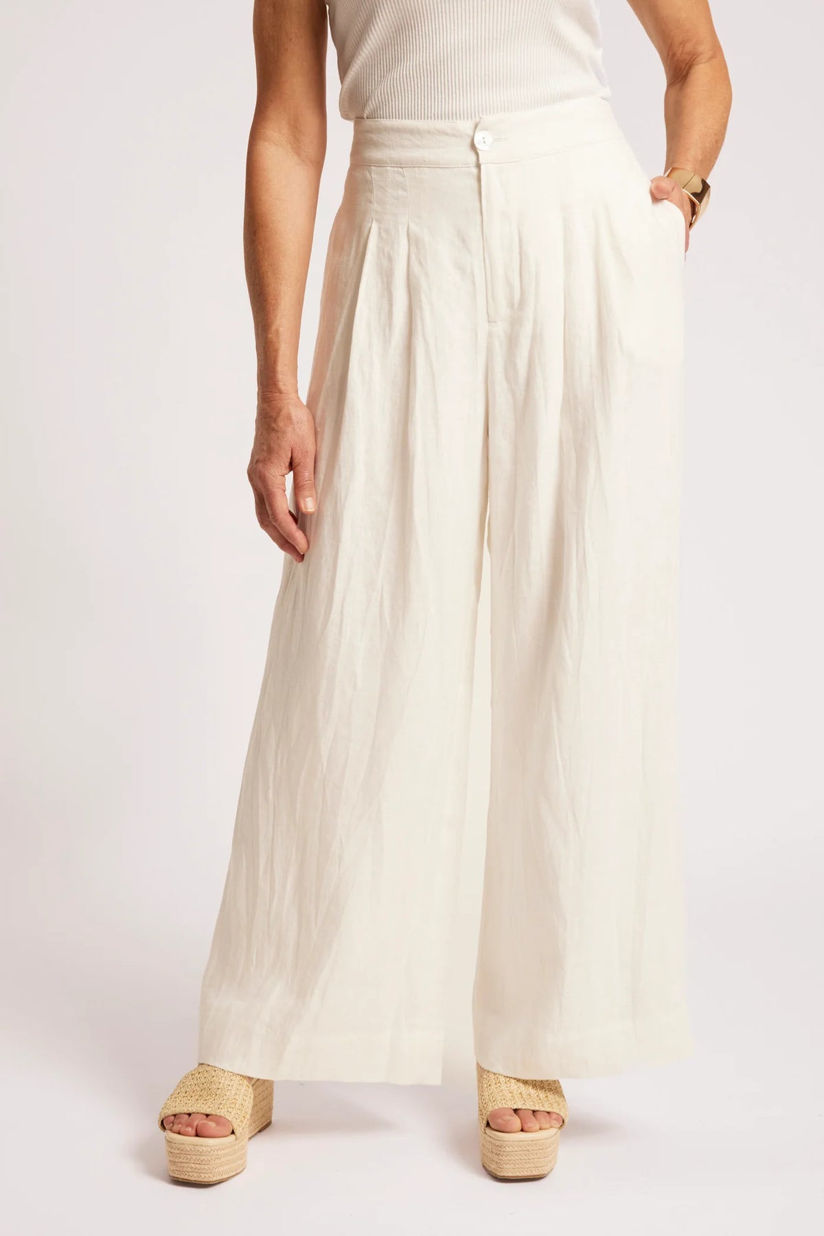 EB+IVE - Cove Palazzo Pant - White