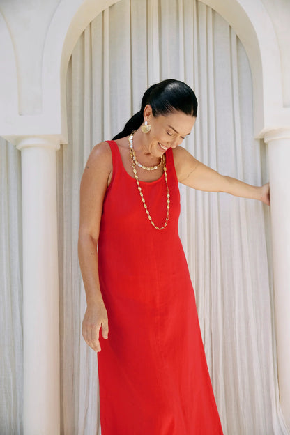 EB+IVE - Cove Tank Maxi Dress - Aperol