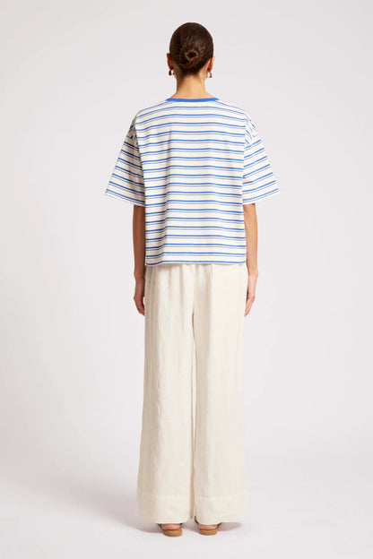 EB+IVE - Paloma Striped Tshirt - Azure/White