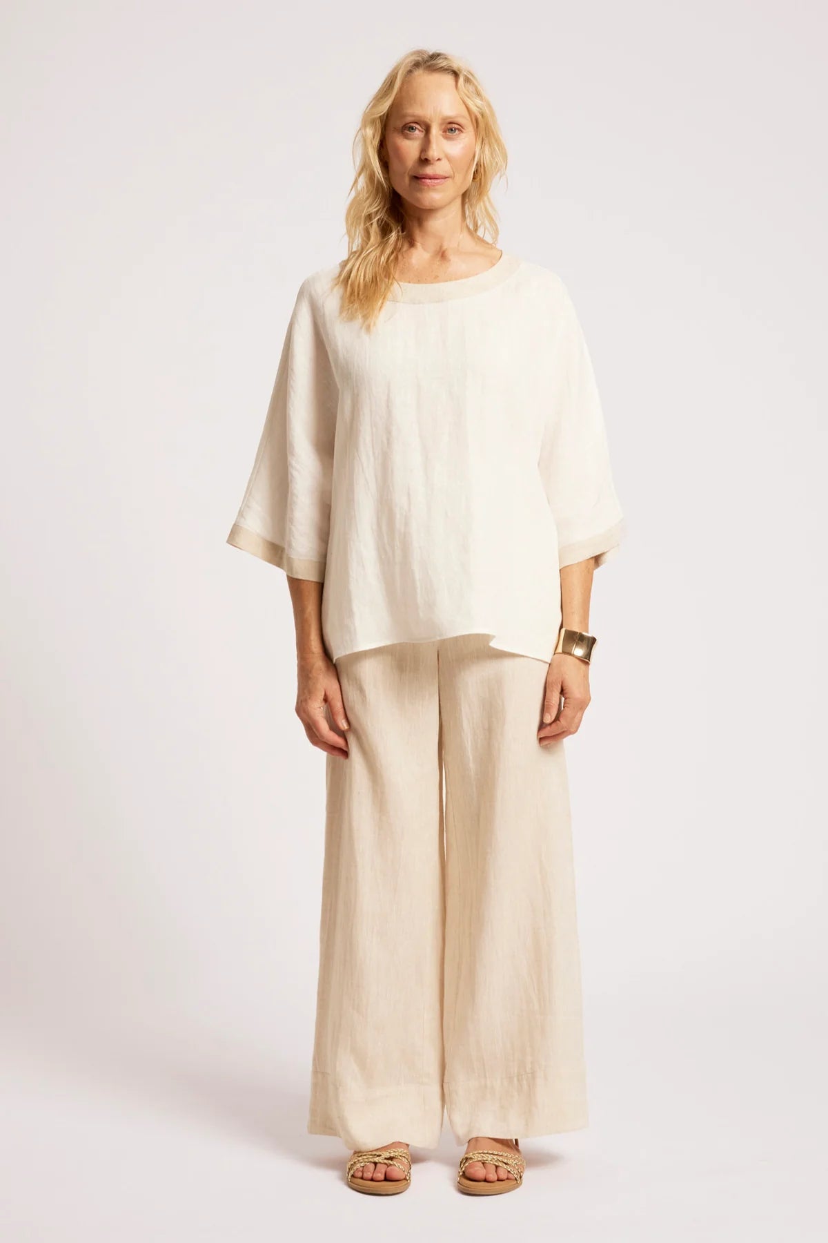 EB+IVE - Maris Relaxed Splice Top - White/Tusk