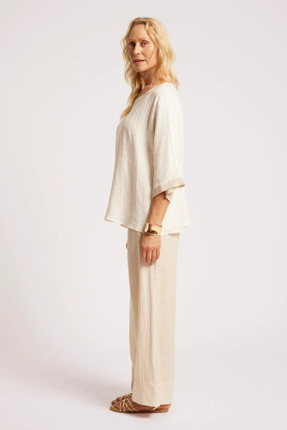 EB+IVE - Maris Relaxed Splice Top - White/Tusk