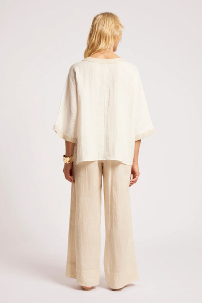 EB+IVE - Maris Relaxed Splice Top - White/Tusk