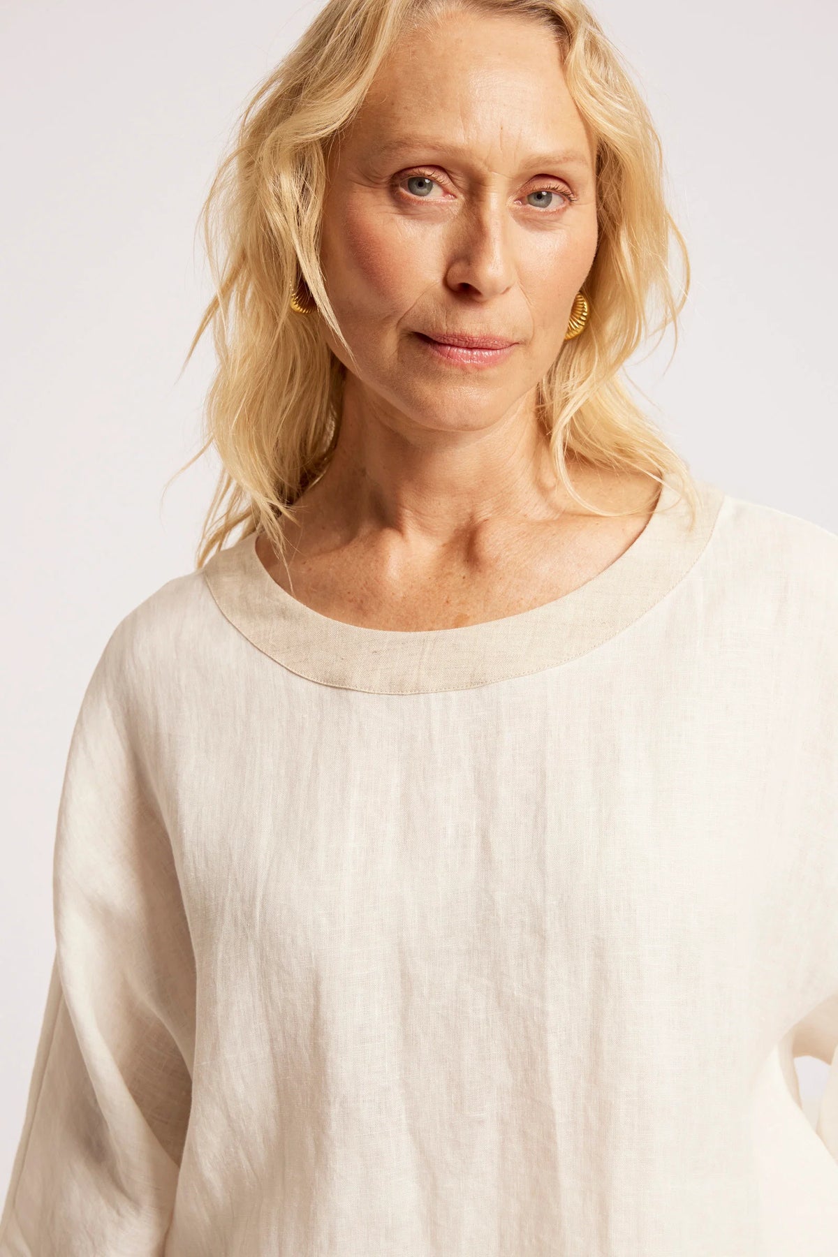 EB+IVE - Maris Relaxed Splice Top - White/Tusk