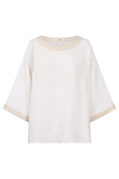 EB+IVE - Maris Relaxed Splice Top - White/Tusk