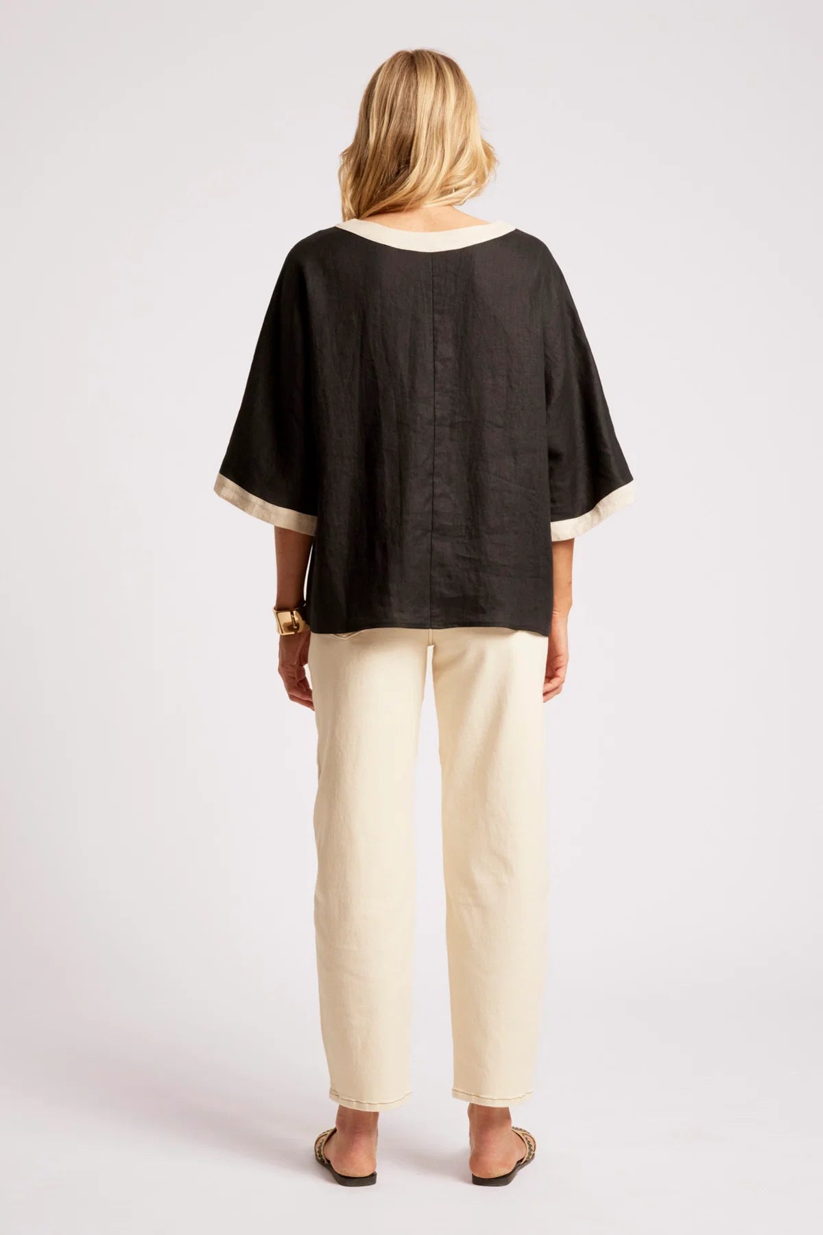 EB+IVE - Maris Relaxed Splice Top - Black/Tusk