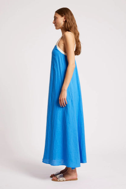 EB+IVE - Maris Splice Tank Maxi Dress - Marine/White